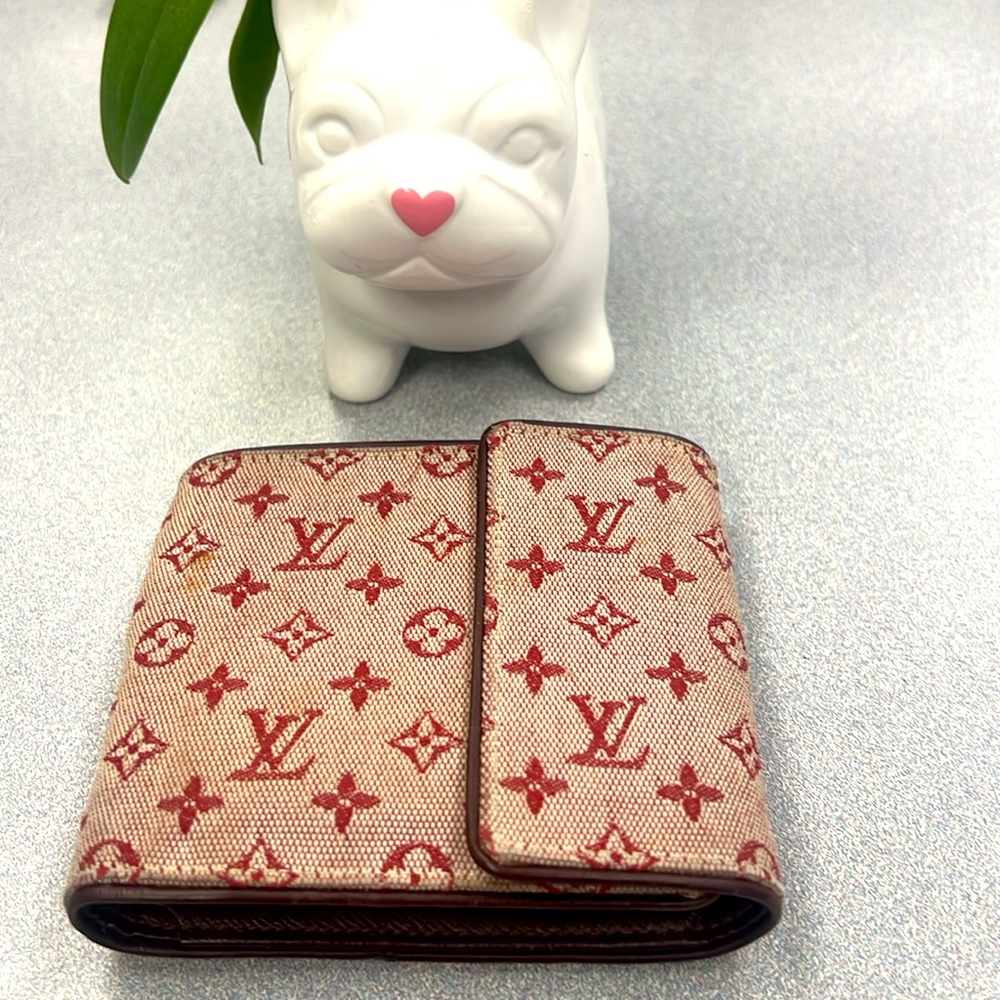 ❤️Pre Loved Louis Vuitton Cherry Mini Lin Porte Billets Credit Card Wallet